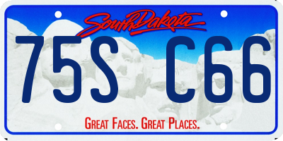 SD license plate 75SC66
