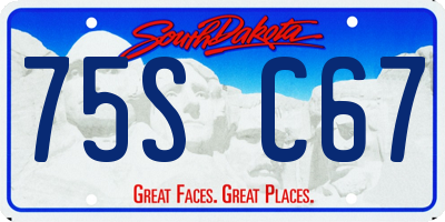 SD license plate 75SC67