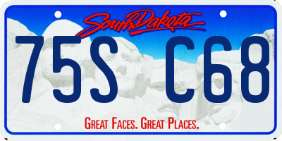 SD license plate 75SC68
