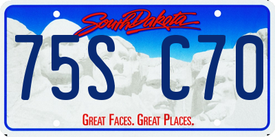 SD license plate 75SC70