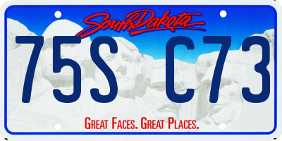 SD license plate 75SC73