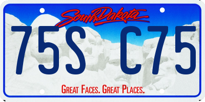 SD license plate 75SC75