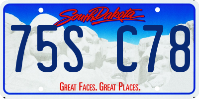 SD license plate 75SC78