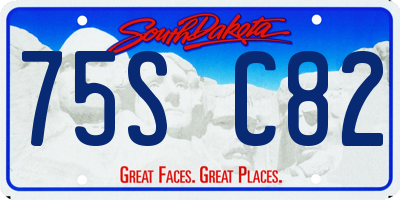 SD license plate 75SC82