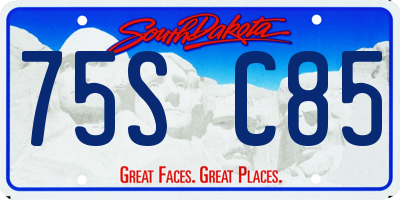SD license plate 75SC85