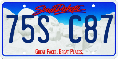 SD license plate 75SC87