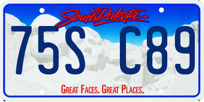 SD license plate 75SC89