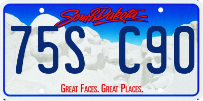 SD license plate 75SC90