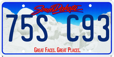 SD license plate 75SC93