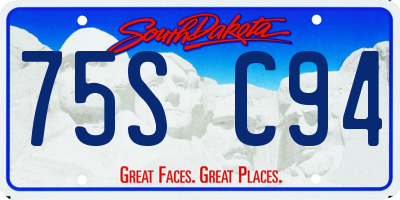 SD license plate 75SC94