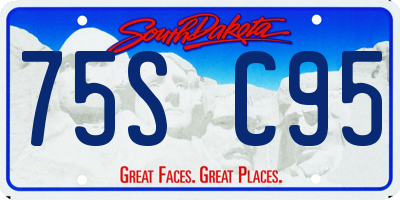 SD license plate 75SC95