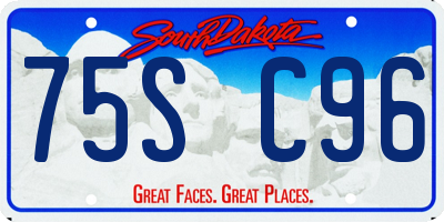 SD license plate 75SC96