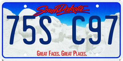 SD license plate 75SC97
