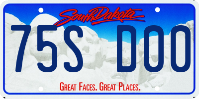 SD license plate 75SD00