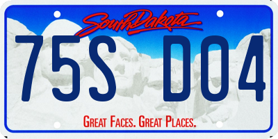 SD license plate 75SD04