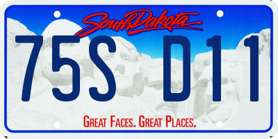 SD license plate 75SD11