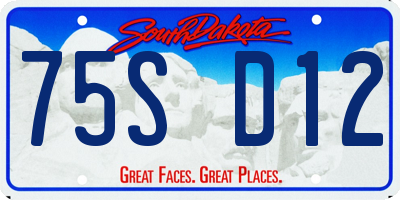 SD license plate 75SD12