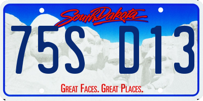 SD license plate 75SD13