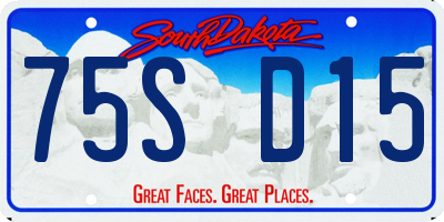SD license plate 75SD15