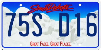 SD license plate 75SD16