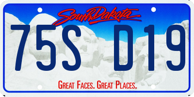 SD license plate 75SD19
