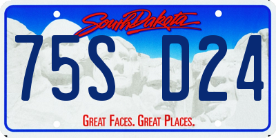 SD license plate 75SD24