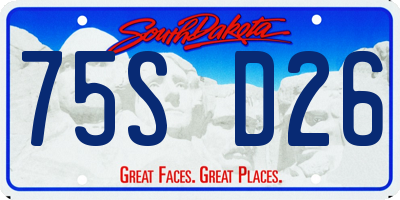 SD license plate 75SD26