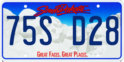 SD license plate 75SD28