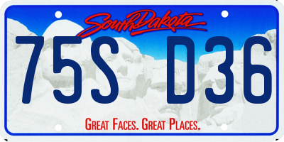 SD license plate 75SD36