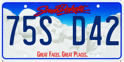 SD license plate 75SD42