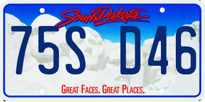 SD license plate 75SD46