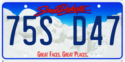 SD license plate 75SD47