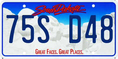 SD license plate 75SD48