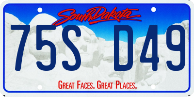 SD license plate 75SD49