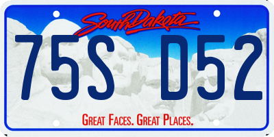 SD license plate 75SD52