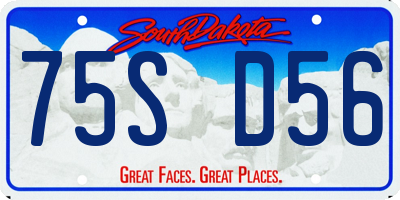 SD license plate 75SD56