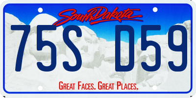SD license plate 75SD59