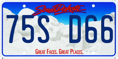 SD license plate 75SD66