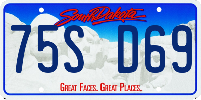 SD license plate 75SD69