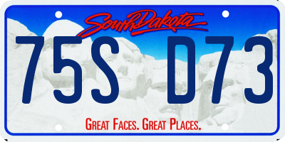 SD license plate 75SD73