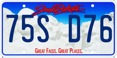 SD license plate 75SD76