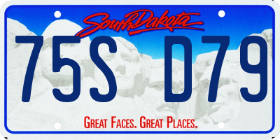 SD license plate 75SD79
