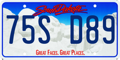 SD license plate 75SD89