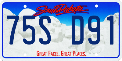 SD license plate 75SD91