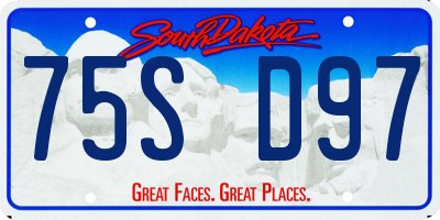 SD license plate 75SD97