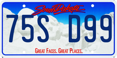 SD license plate 75SD99