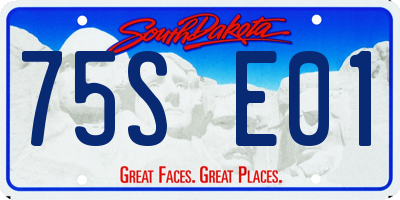 SD license plate 75SE01