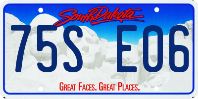SD license plate 75SE06