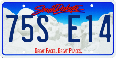 SD license plate 75SE14