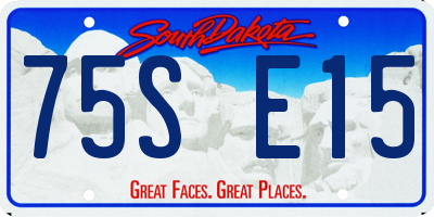 SD license plate 75SE15